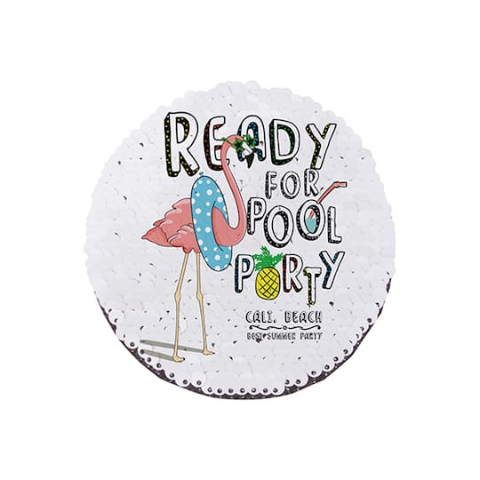 Craft Express 7" Sublimation Round Sequin Patches, 2ct.